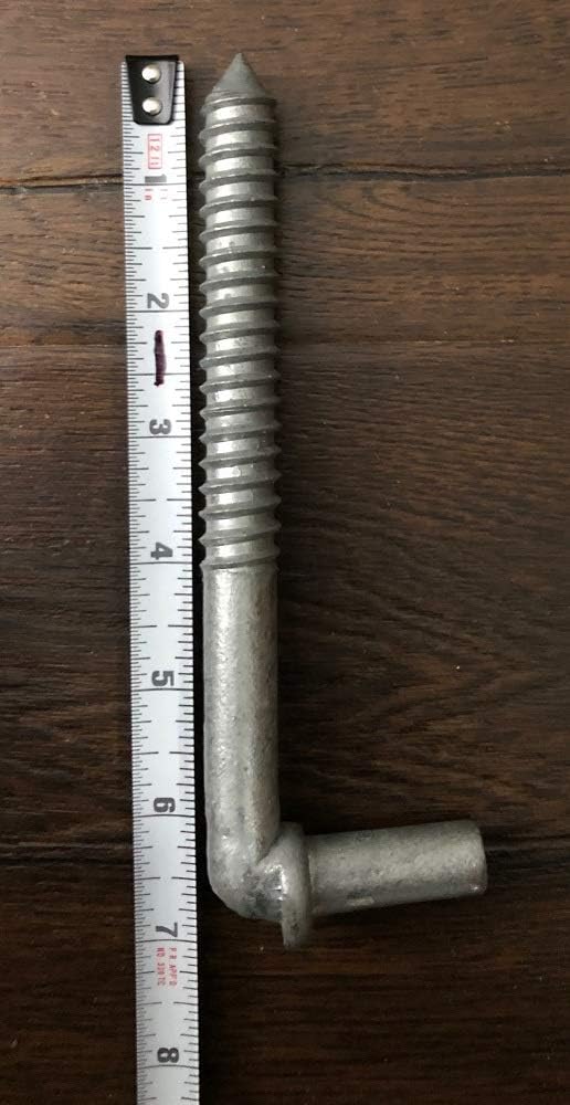 Lag Screw Style 2 Pc Pack Chain Link Gate Hinge 5/8" x 6"