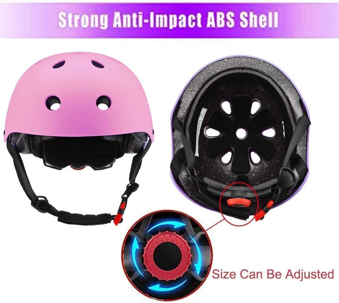 Color Gradient Adjustable Kids Bike Helmet Toddler Helmets for 3-5-8-14 Years Kids Girls Boys Youth Bicycle Helmet for Scooter Balance Bike Roller