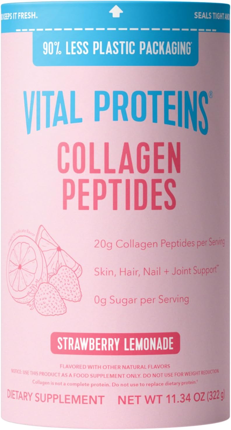 Vital Proteins Collagen Peptides Powder, Unflavored Stick Packs, 20 Count | 10g Hydrolyzed Collagen Peptide Per Packet, Supports Hair Skin & Nails, Travel-Friendly Stick Packs, 20 Servings