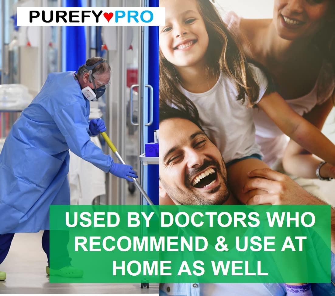 PUREFY Purefypro CPAP Cleaner and Sanitizer Spray (3.4oz, 2pk). TSA Travel Size. No Rinse. No Residue. Kills 99.9999% Norovirus, Flu Virus, and Fungi