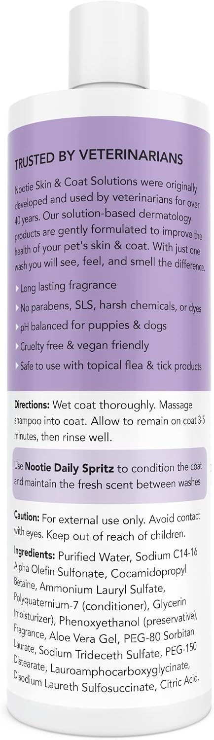 Nootie Cucumber Melon Pet Shampoo for Dogs & Cats, Gentle Oatmeal Formula | 16 oz, dog wash for sensitive skin, helps relieve dry itchy skin for dogs, natural ingredients, cleans & conditions
