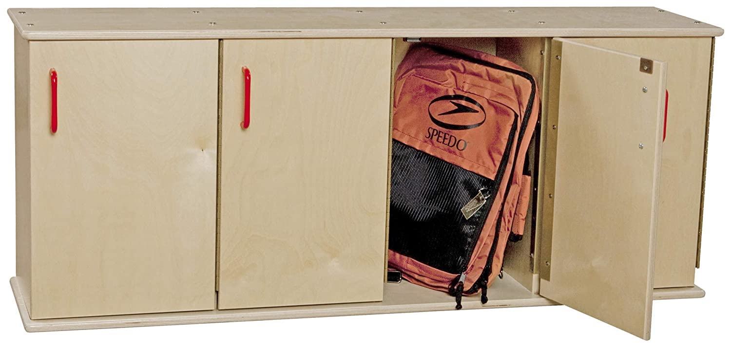 Contender Montessori 4-Rectangular Stackable Storage Organizer with Doors, DIY Book Shelf, Bookcase, Cabinet Ideal for Bedroom, Living Room