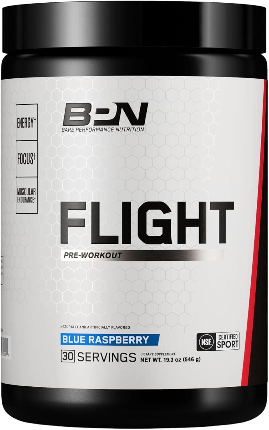 BARE PERFORMANCE NUTRITION BPN Flight Pre Workout, Supports Energy and Mental Focus, Improved Endurance & Muscle Pumps with CarnoSyn® Beta Alanine