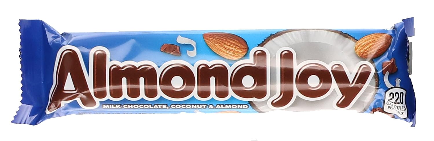 ALMOND JOY Coconut and Almond Chocolate Candy Bars, 1.61 oz (36 Count)