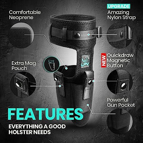 Premium Ankle Holster for Deep Concealment, 9mm 380 | Upgraded Version | Comfortable & Durable | Fits Glock 43 26 19, Ruger LCP, SIG P365, Springfield, Shield 9mm, Bodyguard 380 and Most other Pistols
