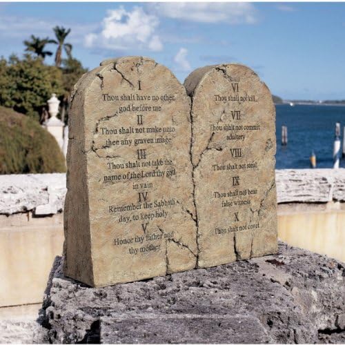 Design Toscano Ten Commandments Sculptural Tablet