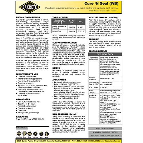 SAKRETE Cure 'N Seal WB (5 Gallon Pail)