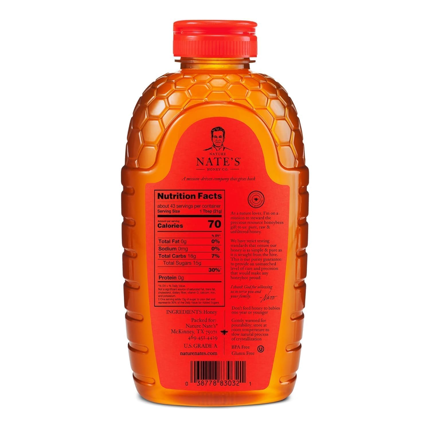Nate's Honey - 32oz. Squeeze Bottle