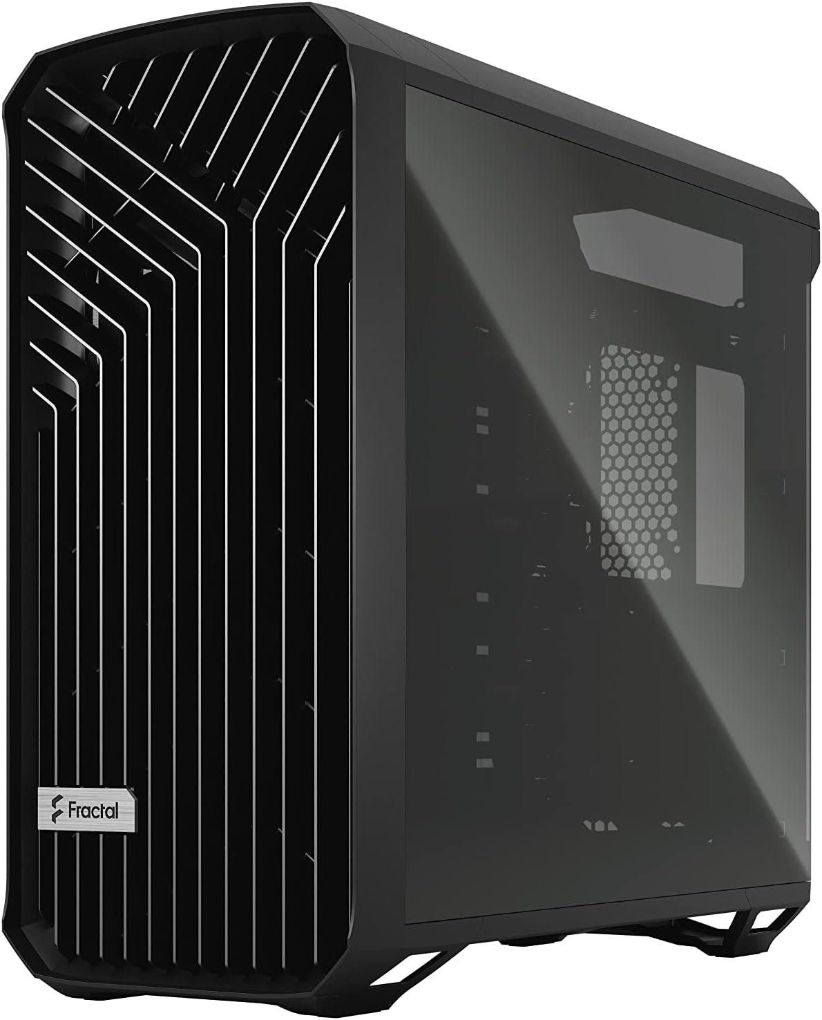 Fractal Design Torrent Black - Light Tint Tempered Glass Side Panel - Open Grille for Maximum air Intake - Two 180mm PWM and Three 140mm Fans