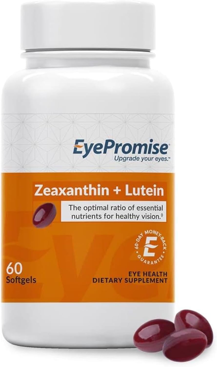 EyePromise Zeaxanthin + Lutein Eye Health Supplements, 60 Softgels | Lutein and Zeaxanthin Supplements to Enhance and Support Healthy Vision, 30-Day Supply (Packaging May Vary)