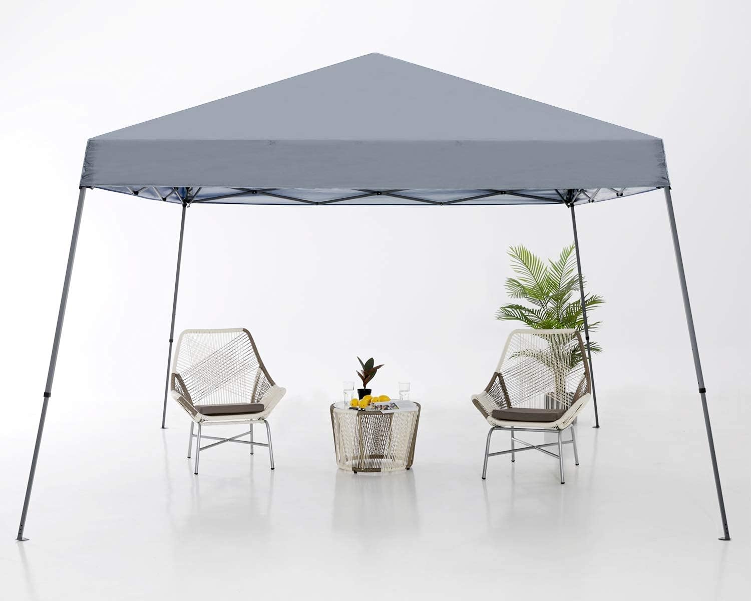 ABCCANOPY 11x11 Pop Up Canopy Tent, Stable Slant Leg Outdoor Shade, Black