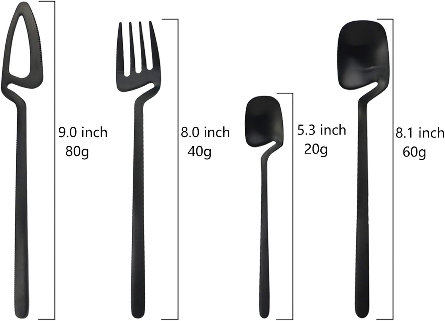 JASHII Silverware Set Satin Finish 24-Piece Stainless Steel Flatware Set Kitchen Utensil Set Service for 6 Tableware Cutlery Set Dishwasher Safe