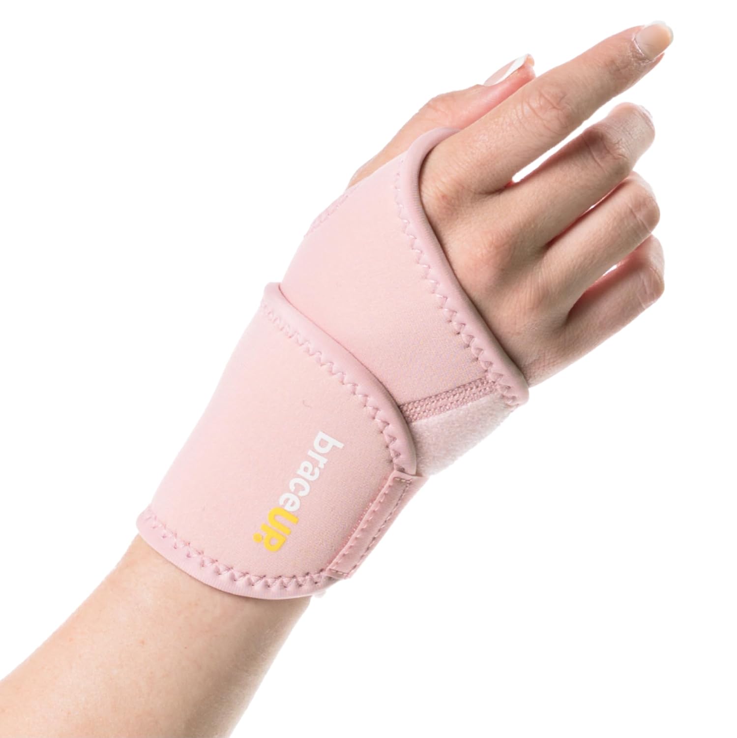 BraceUP Adjustable Wrist Wrap for Men and Women - Workouts Wrist Band, Carpal Tunnel Compression Wrist Brace, Tendonitis Wrist Splint, Left Right Hand One Size Adjustable (Black)