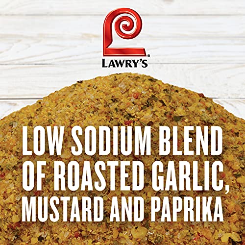 Lawry's Roasted Garlic Seasoning with a Touch of Sea Salt, 24.5 oz - One 24.5 Ounce Container of Low Sodium Roasted Garlic Seasoning