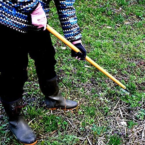 Garden Hoe Long Handle 43" Heavy Duty Japanese Stainless Steel, Made in JAPAN, Draw Hoe Weeding Tool, Stand Up Weeder Hand Tool