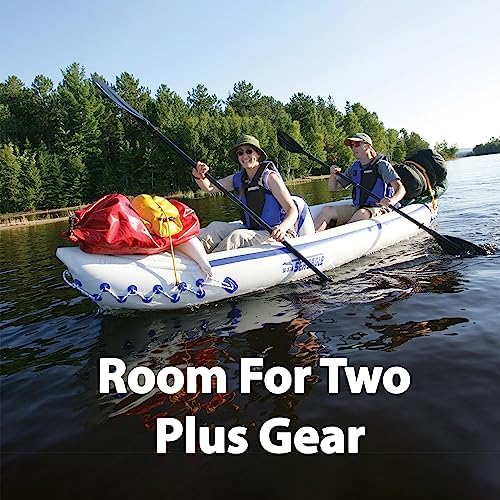Sea Eagle 370 Pro 3 Person Inflatable Sport Kayak with Pro Package Includes Paddles, Deluxe Seats, Pump