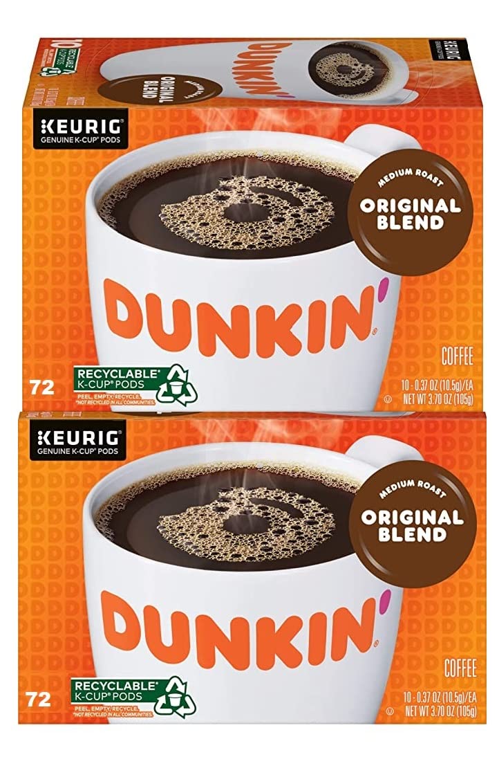 Dunkin’ Original Blend Medium Roast Coffee, Keurig K-Cup Pods, 10 Count Box