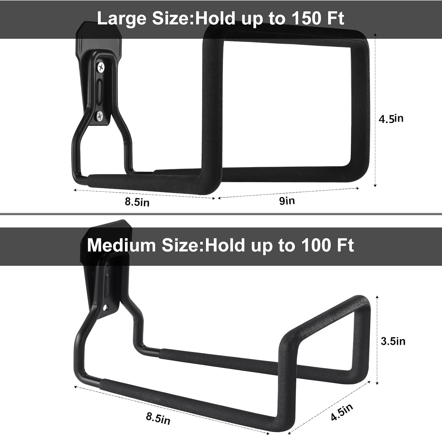Hose Hanger, Heavy Duty Metal Hose Holder Wall Mount