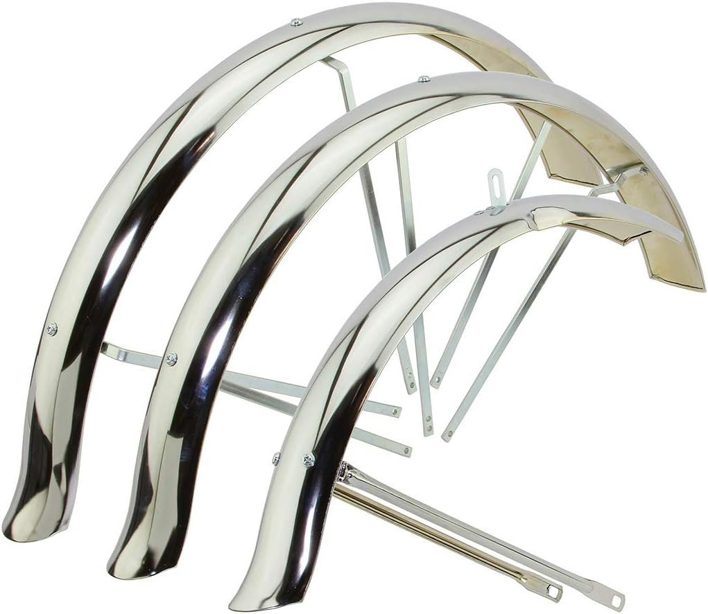 Alta Bicycle Chrome Flared Standard Trike Conversion Kit Fender Set, Multiple Sizes (26")