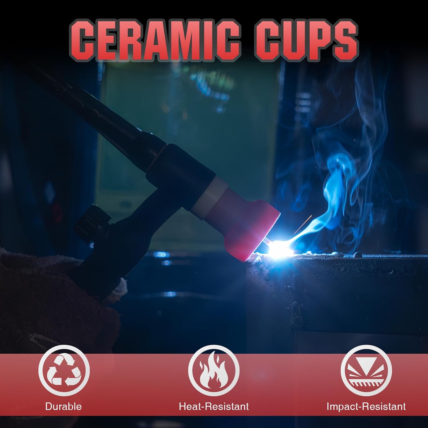 YESWELDER 49Pcs TIG Welding Torch Stubby Gas Lens #10 Glass Cup Kit