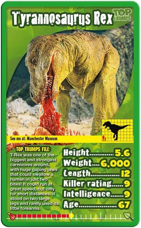 Top Trumps Dinosaurs Classics Card Game, Learn About The Tyrannosaurus Rex, Stegosaurus, Giganotsaurus in This Educational Pack