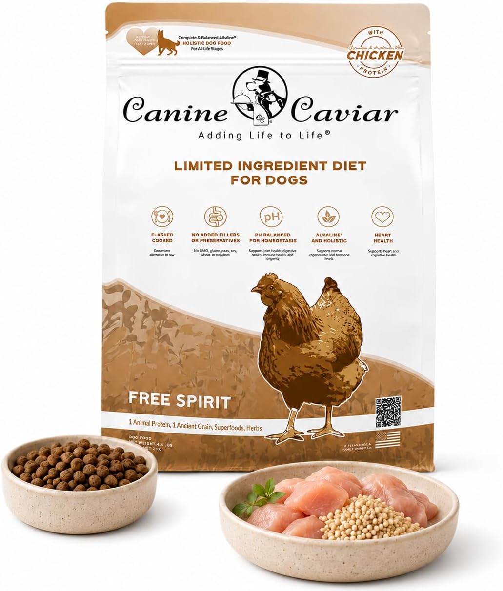 Canine Caviar - Open Range: Water Buffalo & Chickpea Alkaline Dry Dog Food, Limited Ingredients, Gluten-Free, Based on Science & Research, Veterinary Alternative Diet (22 Pound Bag)