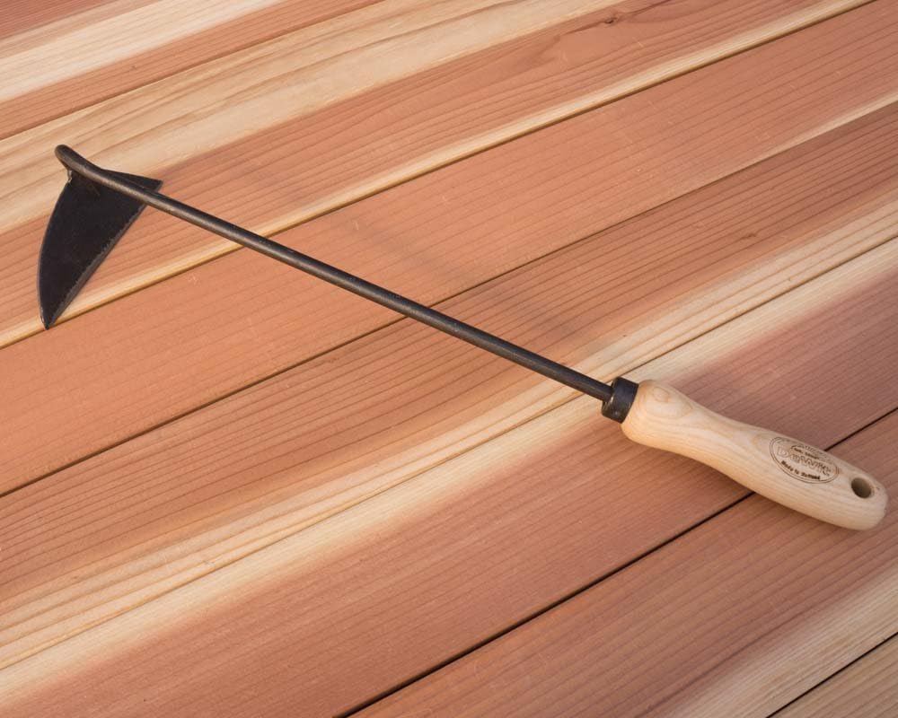 Dewit Dutch Hand Hoe – Right Hand | 18″ Total Length Hand-Forged Boron Steel Garden Hoe with Ash Hardwood Handle