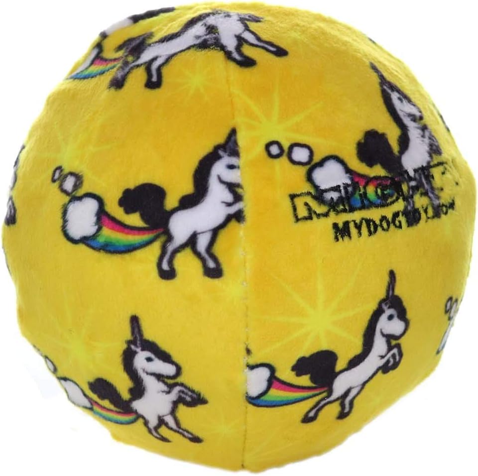 MIGHTY Tuffy 2 Pack Medium Ball Dog Toy: Ultra Durable Plush Toy with Multiple Layers & Reinforced Seams, Washable and Floats, Vinyl Ball & Fleece