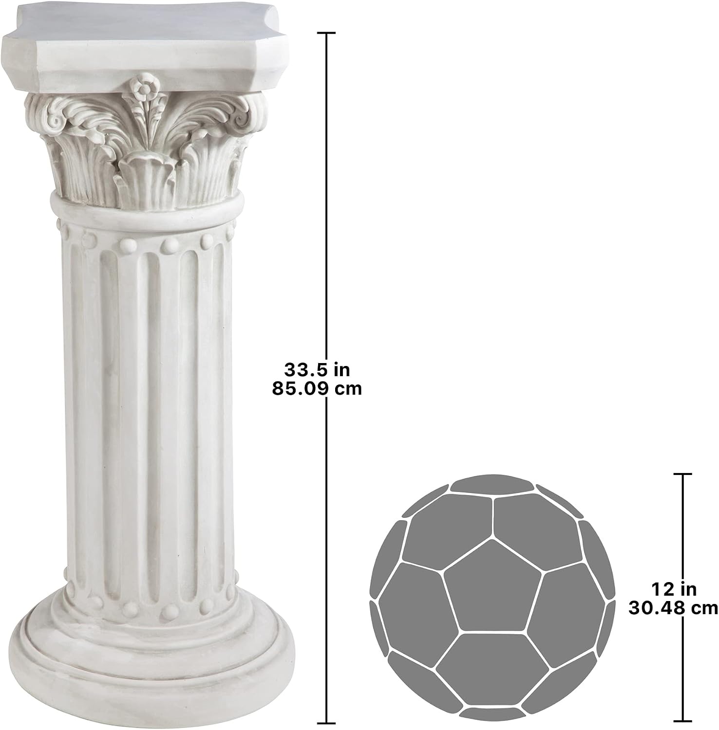 Design Toscano EU2866 Rose Garland Indoor/Outdoor Pedestal Plant Stand, 11 Inches Wide, 34 Inches Tall, Handcast Polyresin, Antique Stone Finish