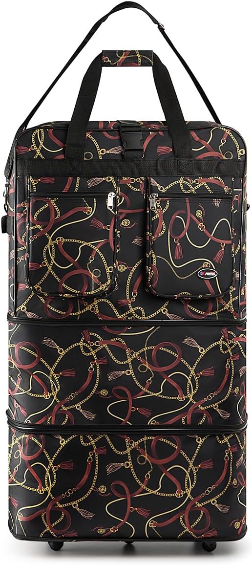 40'' Expandable Rolling Duffel Bag Suitcases w/Wheels,Foldable Luggage Bag