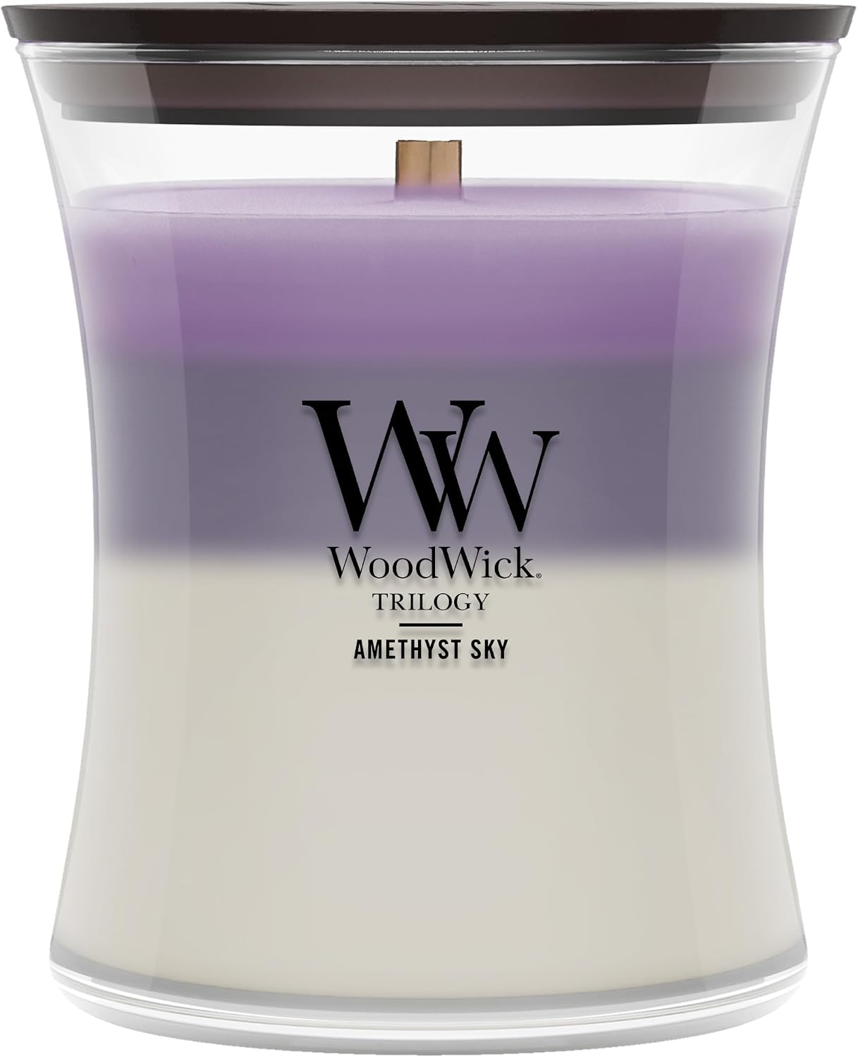 WoodWick Café Sweets Trilogy Holiday Candle Gifts for Women and Men, 9.7 oz Medium Hourglass Trilogy Candle with Crackling Wick