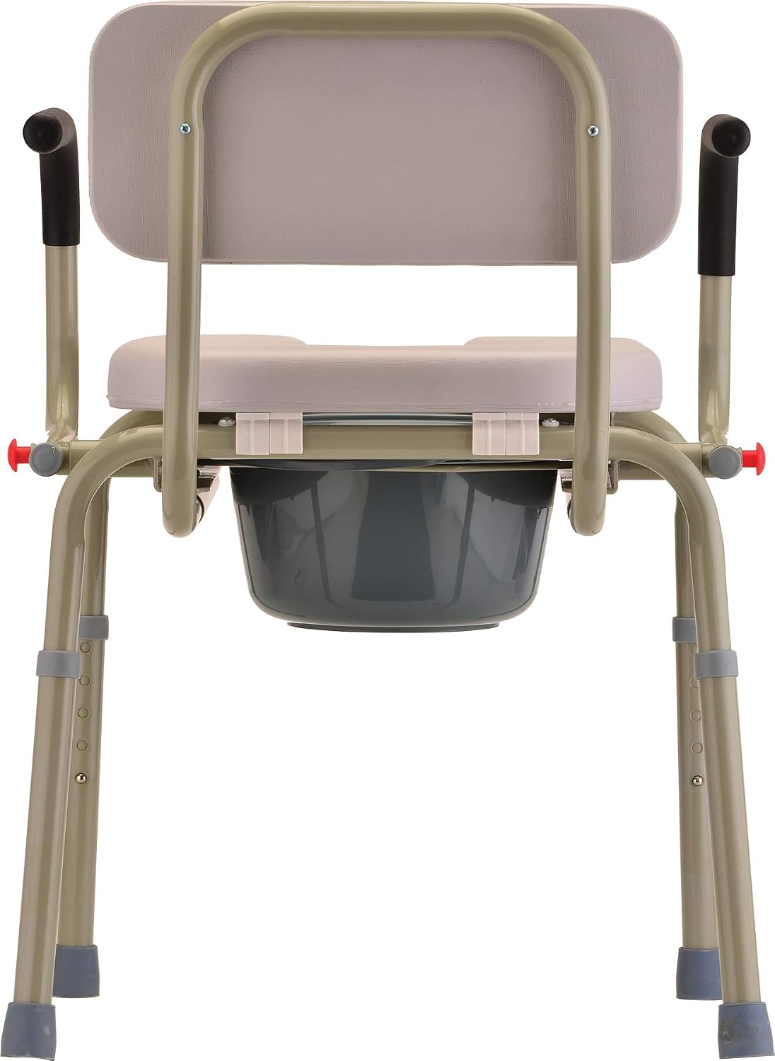 NOVA Medical Products Drop Arm Commode with Padded Seat and Back, Drop Down Arms for Easy Transfer