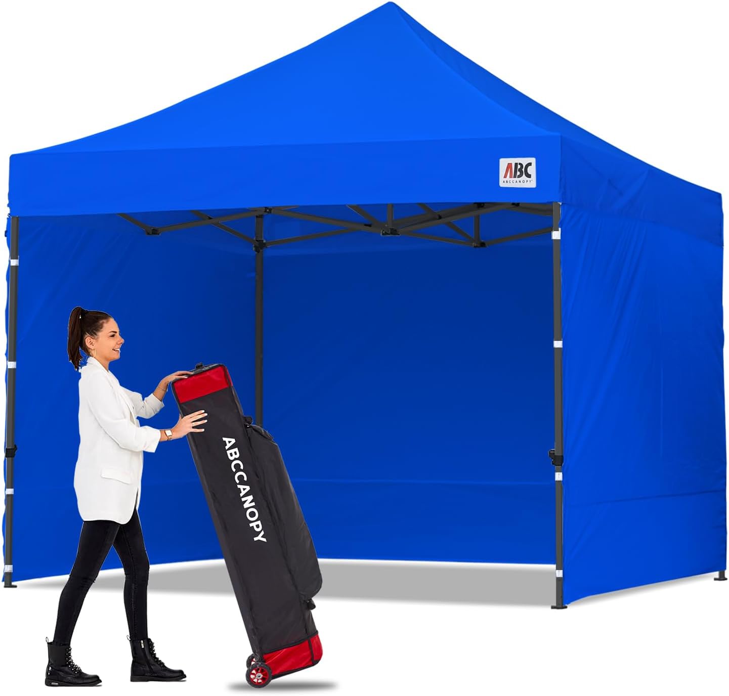 ABCCANOPY Heavy Duty Easy Pop up Canopy Tent with Sidewalls 10x20, Turquoise
