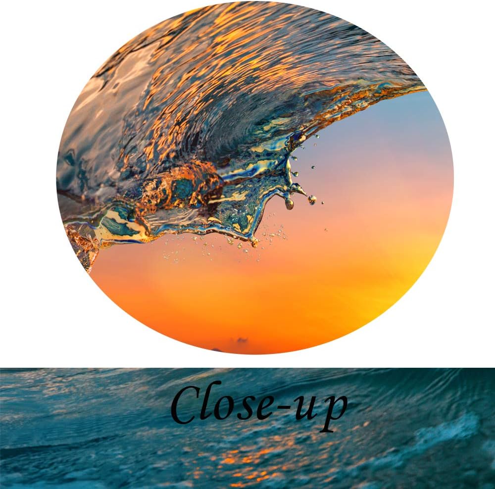 KREATIVE ARTS Large 3 Pieces Canvas Prints Wall Art Sunset Sea Water Ocean | Wave Pictures Paintings Modern Stretched and Framed Seascape Giclee