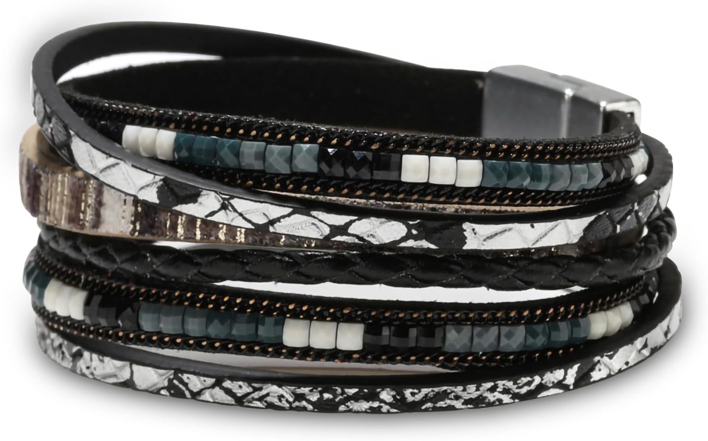 Fesciory Leather Wrap Bracelets for Women, Boho Western Layered Jewelry