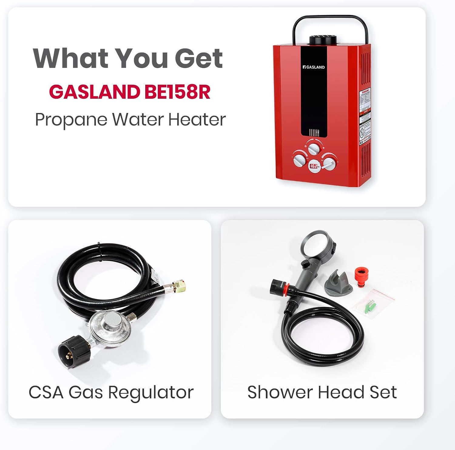GASLAND BE158L Tankless Water Heater Propane | CSA Certified | 6L 1.58 GPM