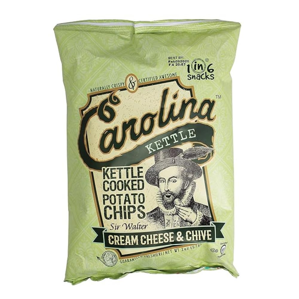 Carolina Kettle Chips | Kettle Cooked Potato Chips | Kosher - Gluten Free Chips Fit For Healthy School Snacks | With Irresistible Crunch and Bold