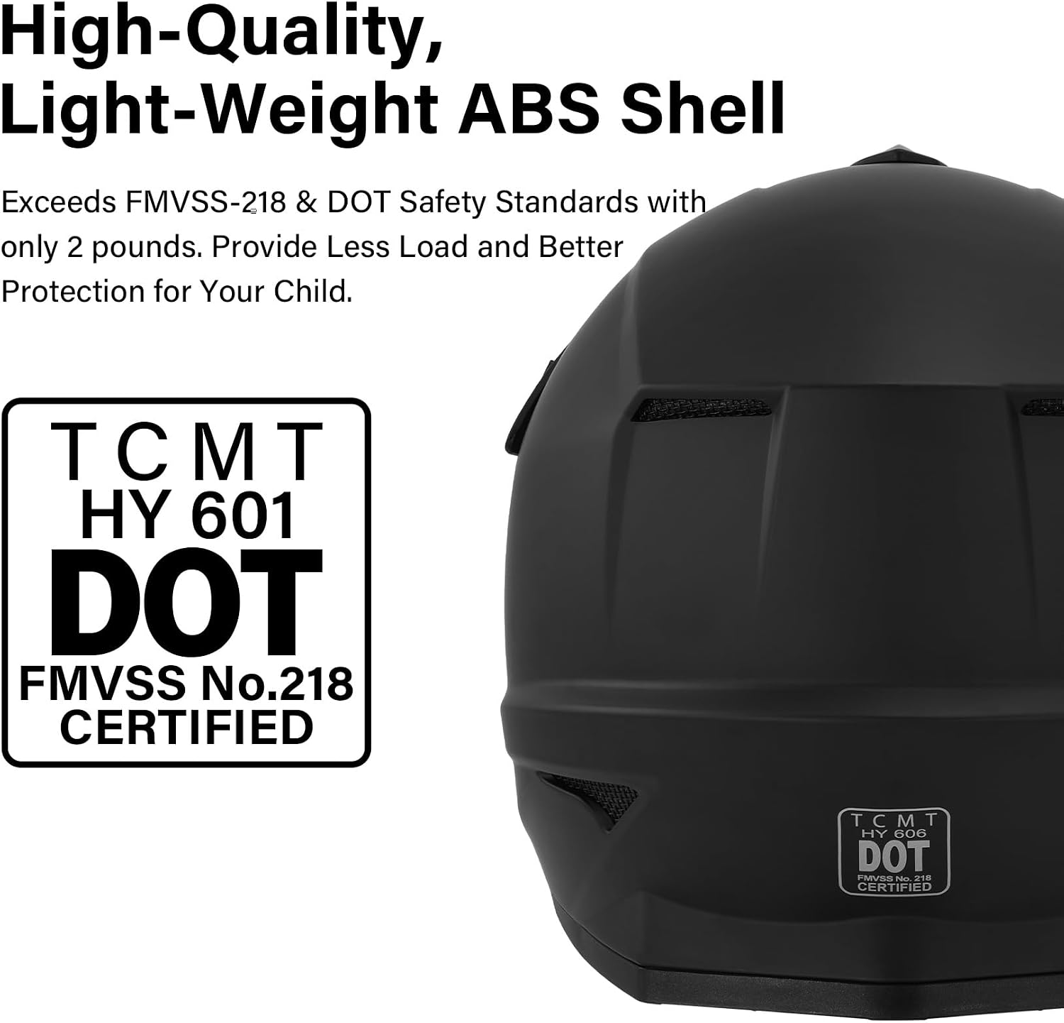 TCMT Youth Dirt Bike Helmet DOT Certified - Kids Full Face Motocross ATV Helmet with Goggles, Gloves and Helmet Bag for Off-Road, BMX, MX, Street Riding