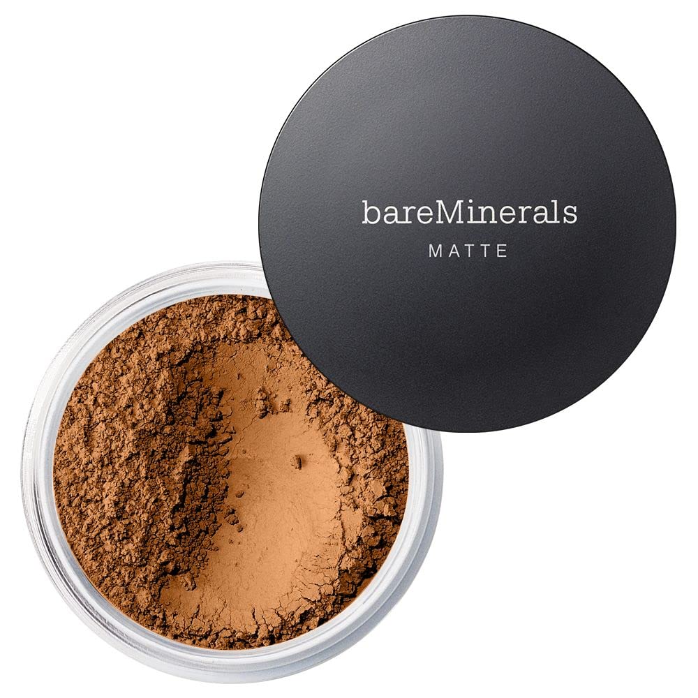 bareMinerals Original Matte Loose Powder Foundation SPF 15, Clean Mineral Powder Face Makeup, Sheer-to-Full Coverage, Reduces Shine, Dermatologist-Tested, Skin-improving Makeup For Sensitive Skin