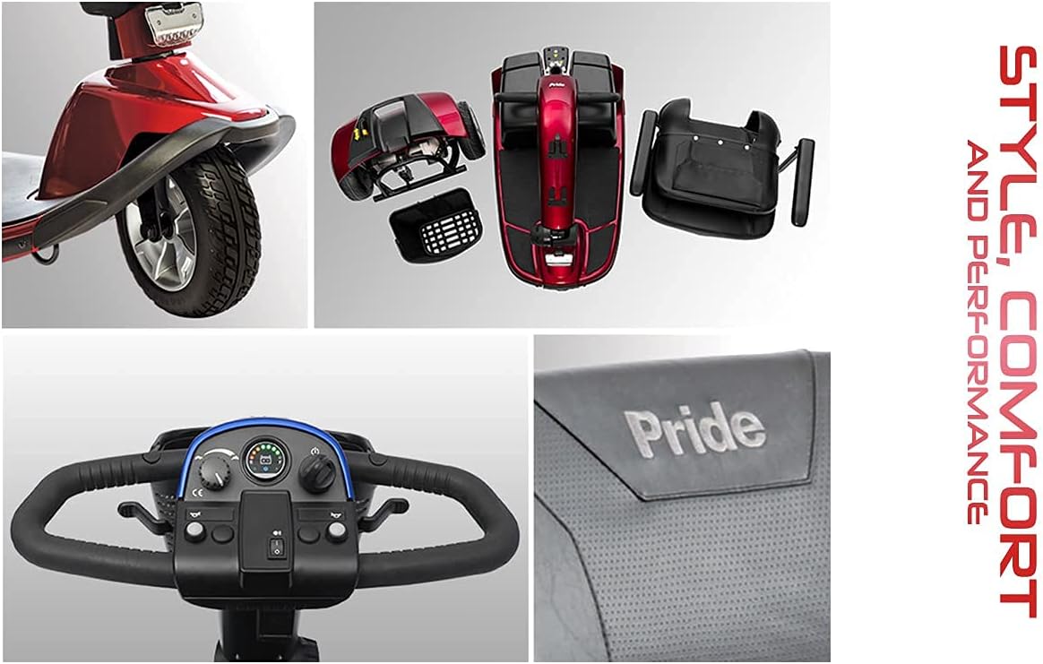 Pride Victory 10 3-Wheel Heavy Duty Scooter w/Extended Warr (Red)