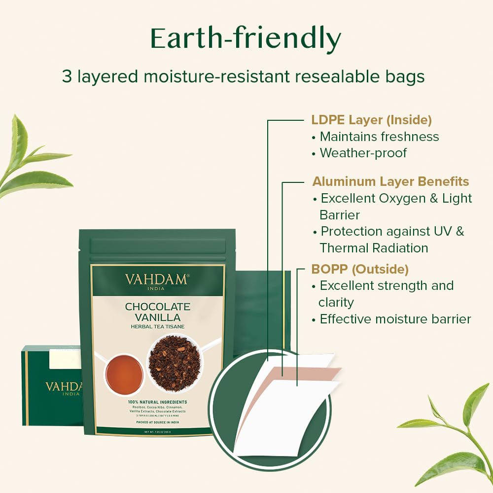 VAHDAM, Himalayan Green Tea Leaves (50+ Cups, 3.53 Oz) Non GMO, Gluten Free | High Elevation Grown Green Tea Leaves From Himalayas | Pure Unblended Single Origin Green Loose Leaf Tea | Vacuum Sealed