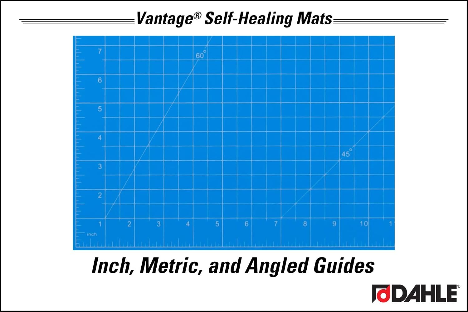 Dahle Vantage 10673 Premium Self-Healing Cutting Mat, 24"x36", 1/2" Grid, 5 Layers for Max Healing, Perfect for Crafts & Sewing, Black