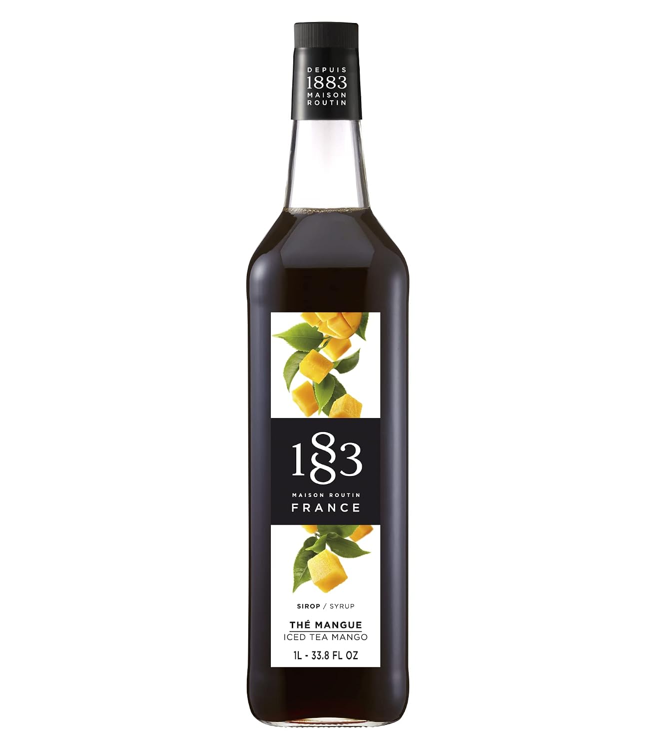 1883 Maple Syrup for Drinks, Made in France, 1 Liter Glass Bottle