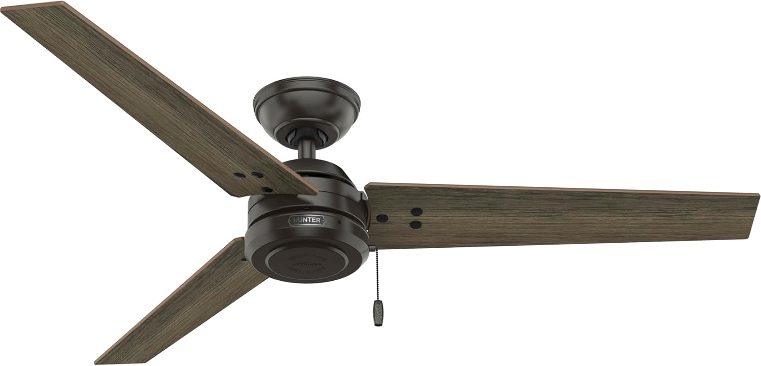 Hunter Cassius, Outdoor or Indoor, Ceiling Fan, 44 inch, Matte Black