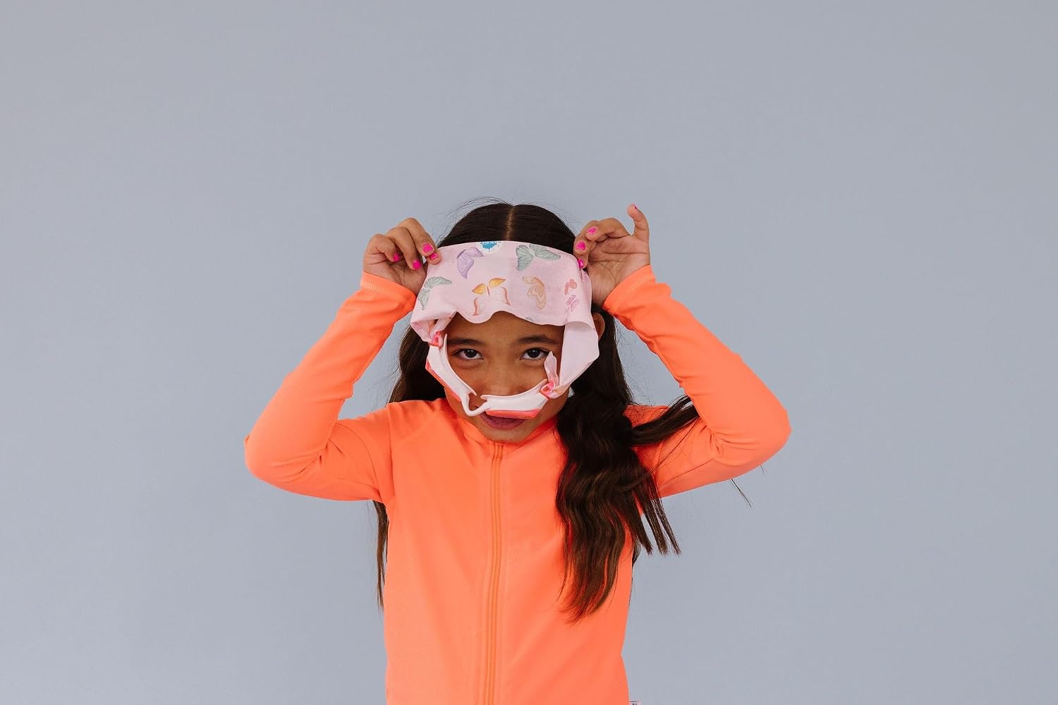 Splash Place SWIM GOGGLES with Fabric Strap - Adult & Kids Swim Goggles - PINKS & PURPLES