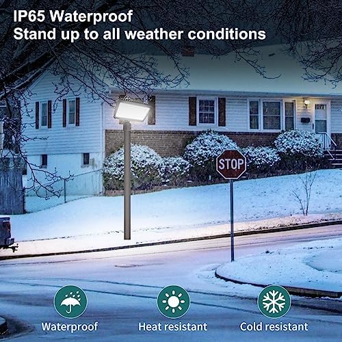 kadision 150W LED Flood Light, Dusk-to-Dawn Photocell, Slip Fitter Mount