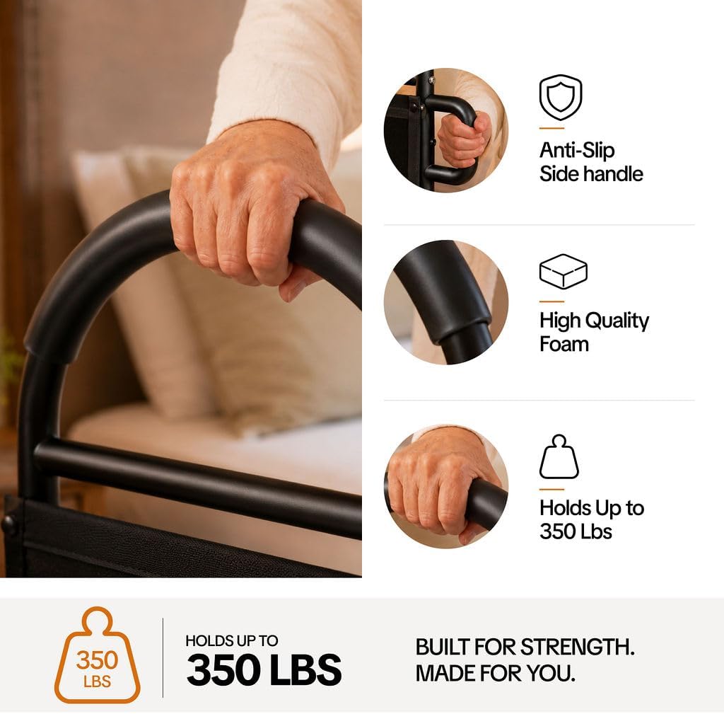 Medical king Bed Rails for Elderly Adults Safety Bed Assist Rails for Seniors with Adjustable Heights ASTM Approved Easy to get in or Out of Bed