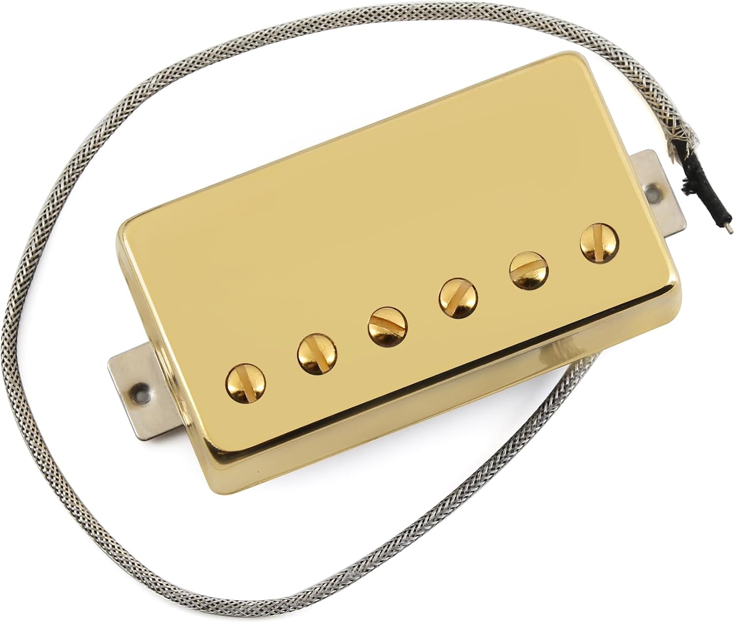 FLEOR Alnico5 Guitar Humbucker Pickup Set Chrome Bridge & Neck Pickups Compatible with LP style Guitar Part