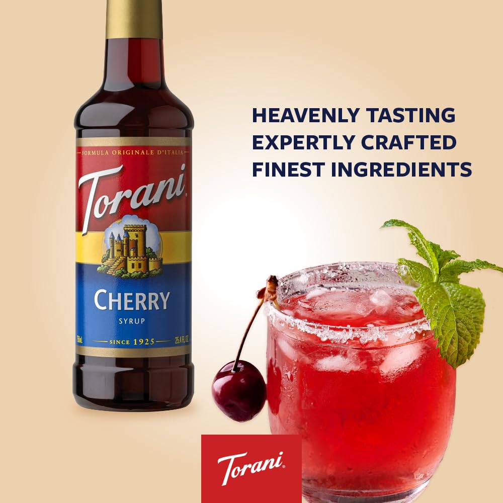Torani Syrup, Cherry, 25.4 Ounces (Pack Of 4)
