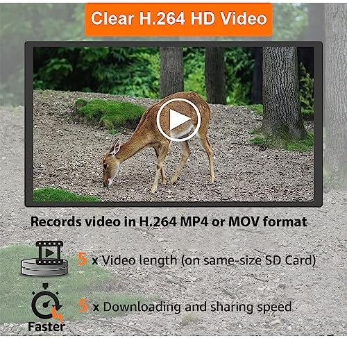 GardePro A3S Trail Camera, 64MP Photo, 1296P HD Video with Sound